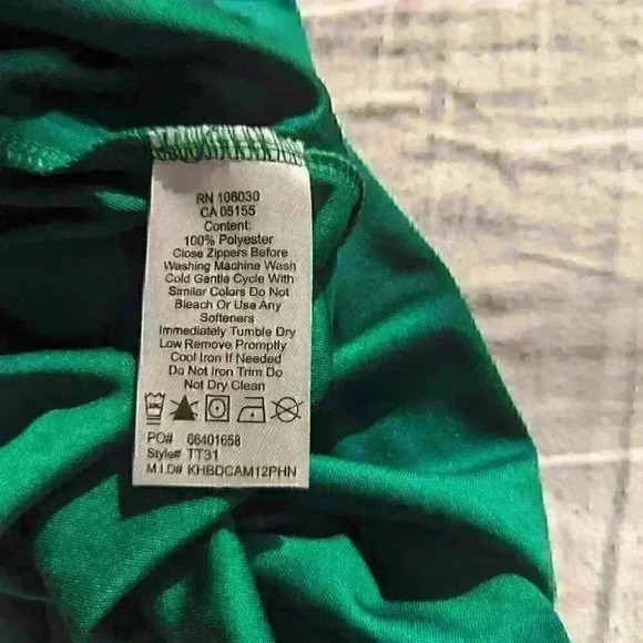 Men's forest green zipper pull over -bnwt  size large - Picture 3 of 4